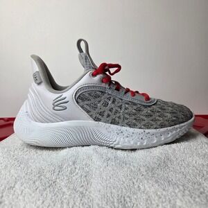 Under Armour Curry Flow 9 Team White Red Basketball 2022 Men's 8 Women's 9.5